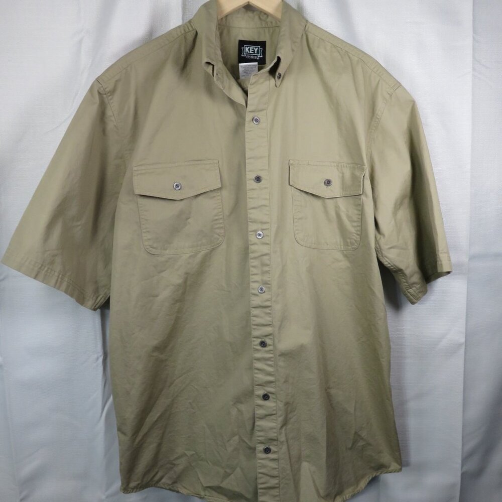Key EST 1908 Button Down Men’s Shirt Size Large Tall LT